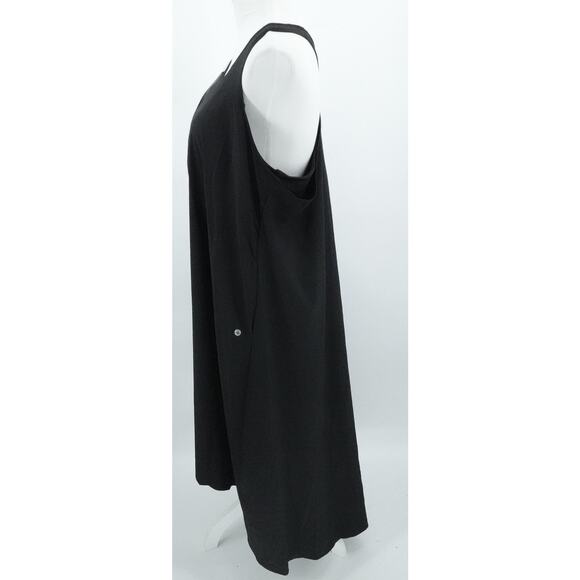 HALARA Dress Size XL Black Breezeful Racerback Hi Lo Midi Pockets Built In Bra - Picture 2 of 12